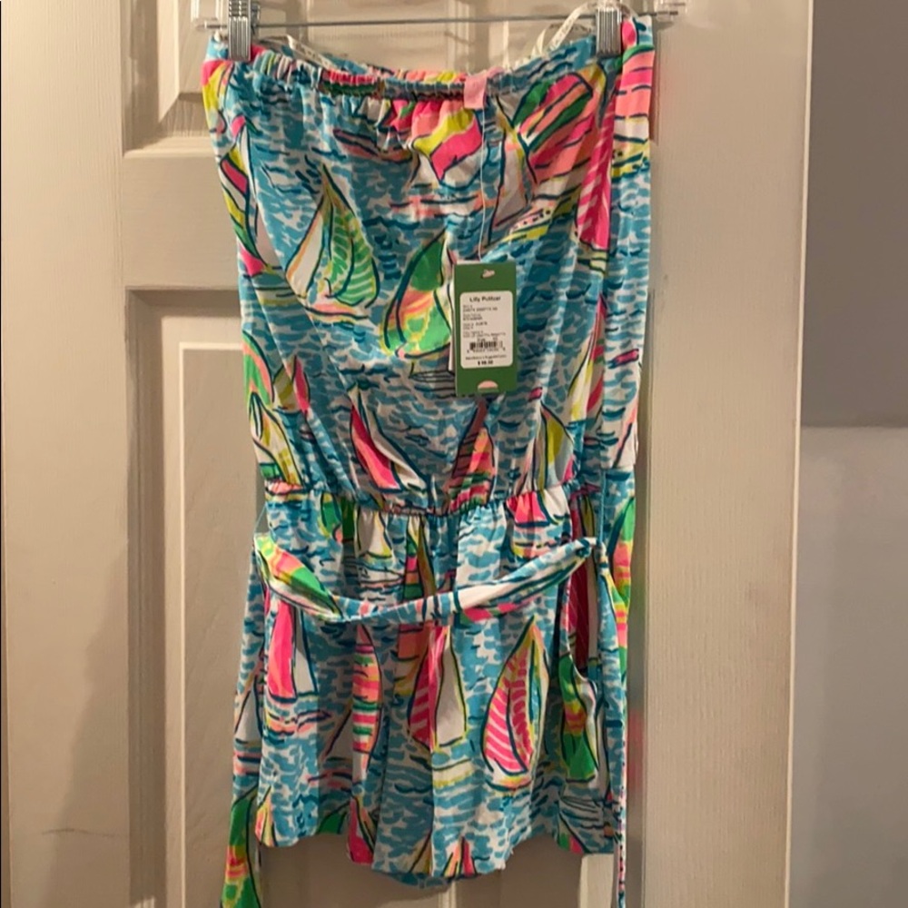 Lilly Pulitzer Ritz Romper You Gotta Regatta XS